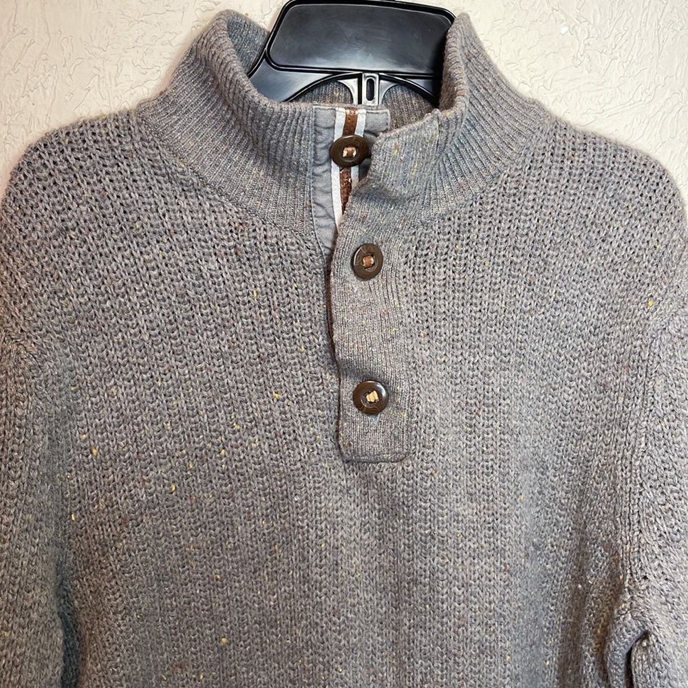 H&M Mens Gray Knit Wool Blend Sweater